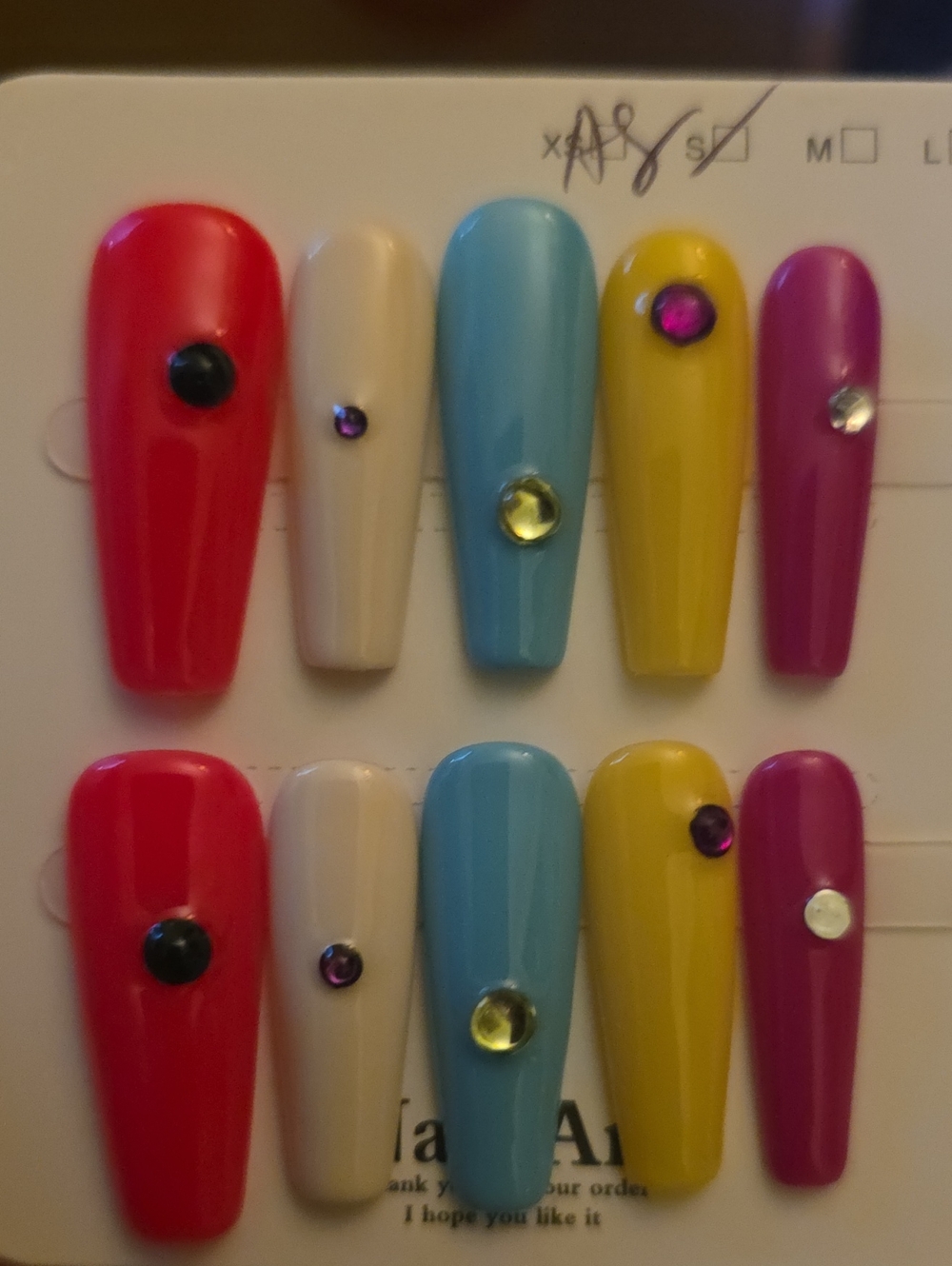 Assorted Color Nail Art Phone Accessories - Multi-Color Small